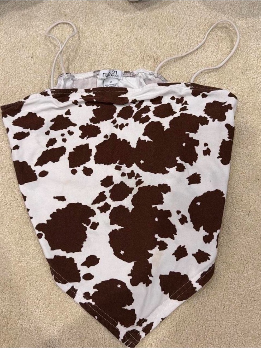 Rue21 Kids Brown and White Cow-Print One Piece Bodysuit
